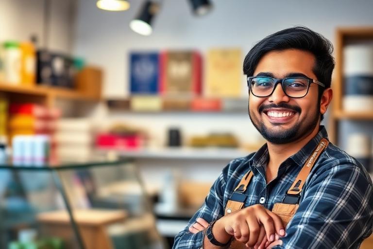 Small business owner in their shop — business loan